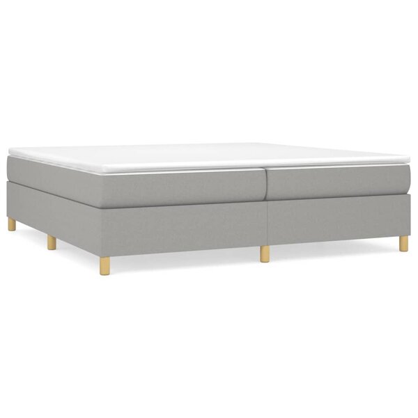 vidaXL Cadre de lit Gris clair 200x200 cm Tissu