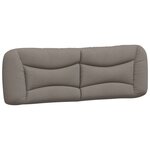 vidaXL Cadre de lit avec lumières LED taupe 160x200 cm tissu