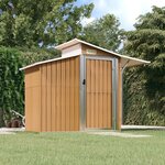 vidaXL Abri de jardin Marron 270x130x208 5 cm Acier galvanisé
