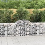 vidaXL Paniers à gabions arqués 14 Pièces 200x50x80/100 cm Fer galvanisé