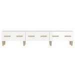 vidaXL Meuble TV Blanc brillant 150x34 5x30 cm Bois d'ingénierie