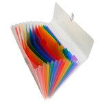 Trieur Valisette Polypropylène 13 Compartiments Crystal - 33x25cm - Cristal - X 5 - Exacompta