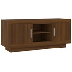 vidaXL Meuble TV chêne marron 102x35x45 cm bois d'ingénierie