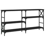 vidaXL Table console noir 150x29x76 5 cm bois d'ingénierie