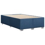 vidaXL Cadre de lit bleu 120x190 cm tissu