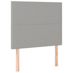 vidaXL Sommier à lattes de lit avec matelas Gris clair 90x200 cm Tissu