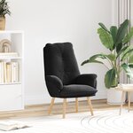 vidaXL Fauteuil Relaxant Noir en Tissu Imite Laine Bouclée