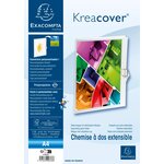 Chemise Dos Extensible Krea Cover® - 24x32cm - Blanc - X 10 - Exacompta
