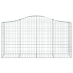 vidaXL Paniers à gabions arqués 18 Pièces 200x50x100/120 cm fer galvanisé