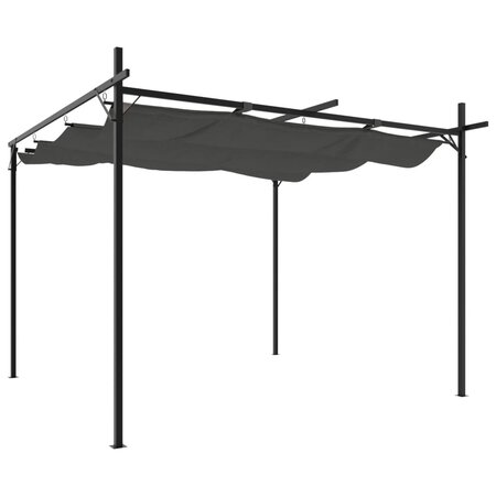 vidaXL Pergola avec toit rétractable anthracite 295x292x230 cm