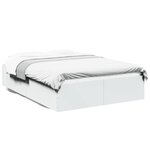 vidaXL Cadre de lit sans matelas blanc 140x190 cm