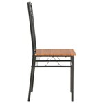 vidaXL Chaises à manger lot de 2 marron MDF
