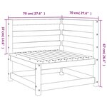 vidaXL Canapés d'angle de jardin 2 Pièces 70x70x67 cm bois massif douglas