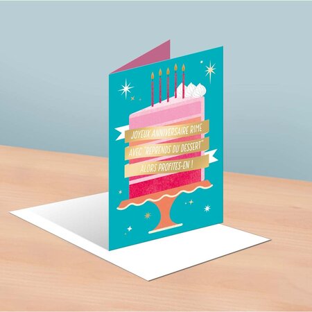 Grande carte anniversaire happy birthday - draeger paris - La Poste