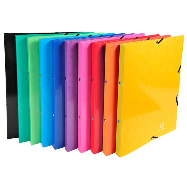 Classeur À Élastiques 2 Anneaux 15mm Iderama - A4 - Couleurs Assorties - X 20 - Exacompta