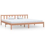 vidaXL Cadre de lit Marron miel Bois de pin massif 200x200 cm