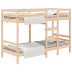vidaXL Lit superposé 75x190 cm Bois de pin massif