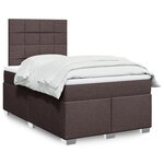vidaXL Sommier à lattes de lit avec matelas Marron foncé 120x200 cm