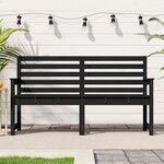 vidaXL Banc de jardin noir 159 5x48x91 5 cm bois massif de pin