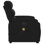vidaXL Fauteuil inclinable de massage électrique Noir Tissu