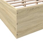 vidaXL Cadre de lit chêne sonoma 160x200 cm bois d'ingénierie