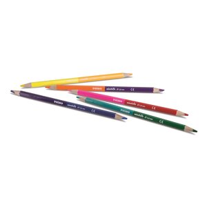 Boite de 12 crayons de couleur hexagonaux minabella duo bicolore. ø 3 8 mm x 6 PRIMO