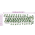 vidaXL Treillis de feuille de vigne artificiel extensible 190x60 cm