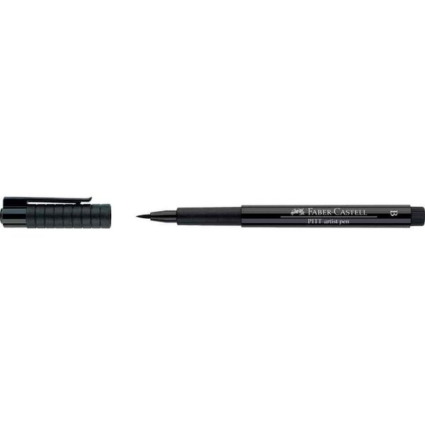 Feutre encre de chine pitt artist pen pointe pinceau 0 1 mm noir x 10 faber-castell