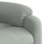 vidaXL Fauteuil de massage inclinable Gris clair Velours