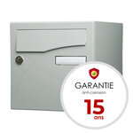 Boîte aux lettres Préface 1 porte gris polaire mat ral 9006 m