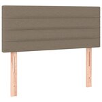 vidaXL Sommier à lattes de lit avec matelas Taupe 90x200 cm Tissu