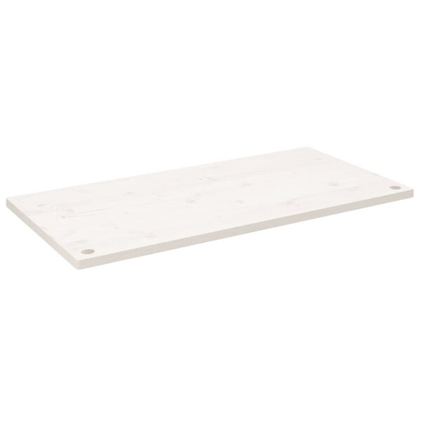 vidaXL Dessus de bureau blanc 110x55x2 5 cm bois massif de pin