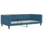 vidaXL Lit de jour avec gigogne et tiroirs bleu 100x200 cm velours