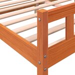 vidaXL Cadre de lit sans matelas cire marron 160x200cm bois pin massif