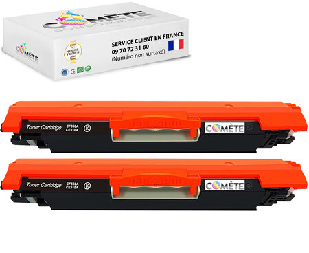 126a - 2 toners compatibles hp 126a ce310a/cf350a