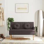 vidaXL Banc avec coussins marron foncé 113x64 5x75 5 cm tissu