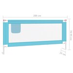 vidaXL Barrière de sécurité de lit d'enfant Bleu 200x25 cm Tissu
