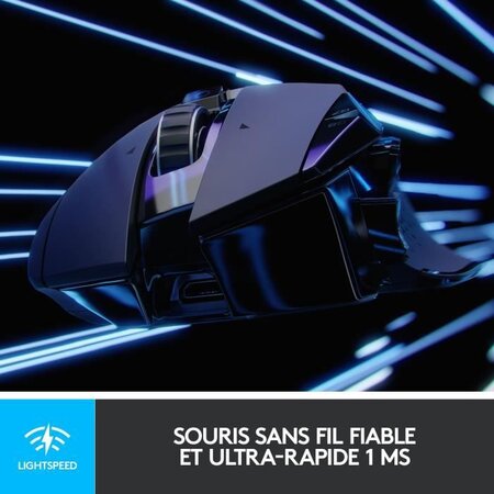 LOGITECH G - Souris gaming sans fil G502 Lightspeed - Noir