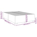 vidaXL Cadre de lit sans matelas noir 140x200 cm tissu
