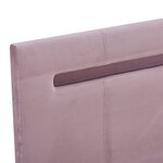 vidaXL Cadre de lit avec LED Rose Tissu 180x200 cm