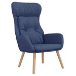 vidaXL Chaise de relaxation avec repose-pied Bleu Tissu