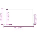 vidaXL Auvent latéral rétractable de patio 160 x 300 cm Gris