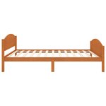 vidaXL Cadre de lit Marron miel Bois de pin massif 120x200 cm