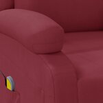 vidaXL Fauteuil de massage Rouge bordeaux Similicuir