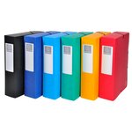 Boite De Classement Exabox Dos 80mm Carte Lustrée - A4 - Couleurs Assorties - X 6 - Exacompta
