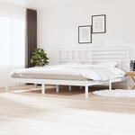 vidaXL Cadre de lit Blanc Bois de pin massif 200x200 cm