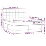 vidaXL Sommier à lattes de lit matelas et LED Marron foncé 160x200 cm