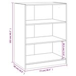 vidaXL Garde-robe chêne fumé 77x48x102 cm bois d'ingénierie