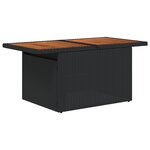 vidaXL Ensemble de 9 Pièces de Canapés de Jardin avec Coussins Noir Poly Rotin