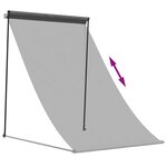 vidaXL Auvent rétractable anthracite 100x150 m tissu et acier